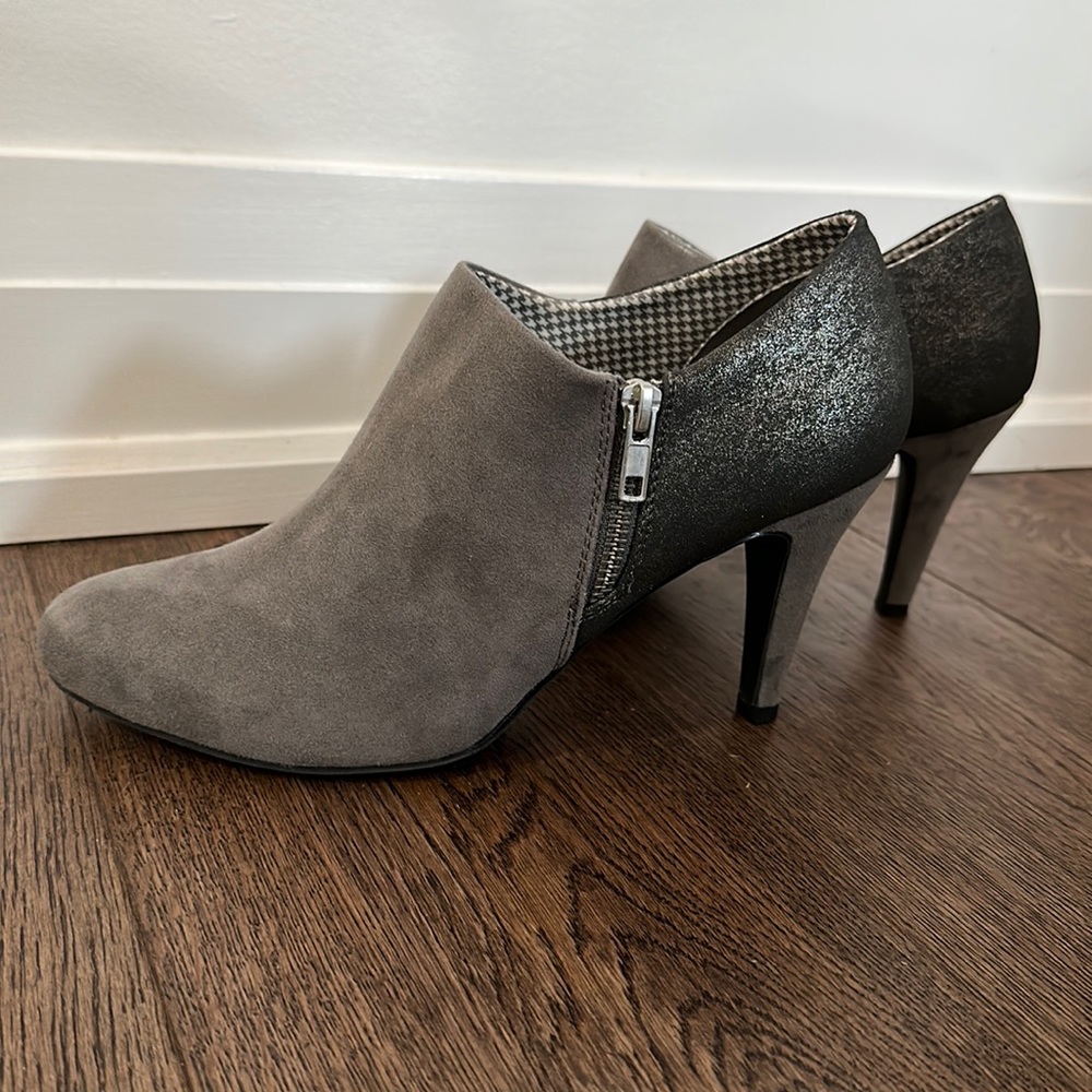 Grey Heeled Booties.
